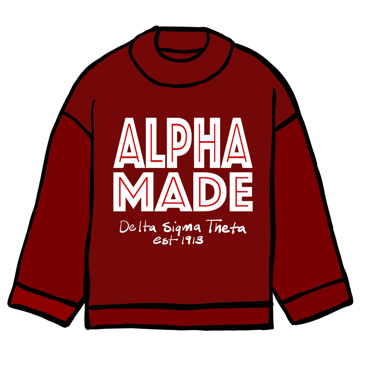 Delta ALPHA MADE Sweater Red