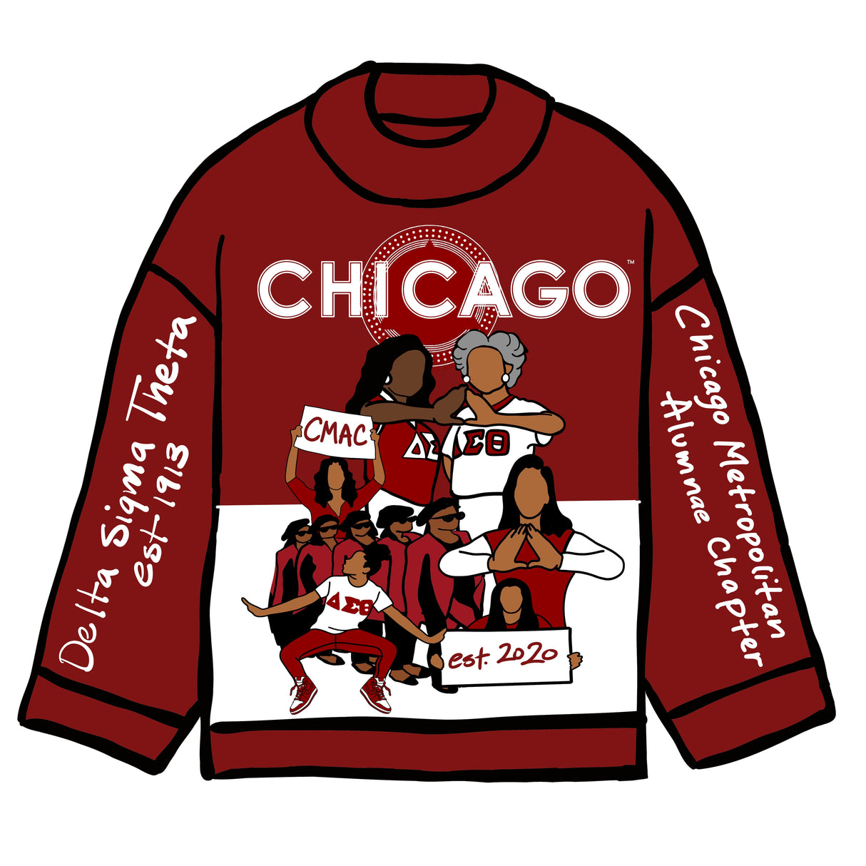 CMAC Sweater Dark Red