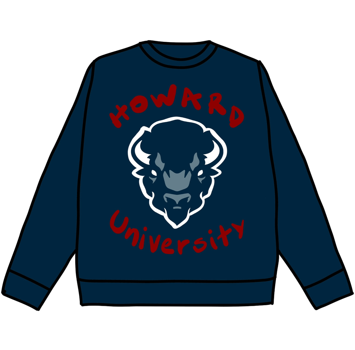 Howard Bison Puffy Crewneck