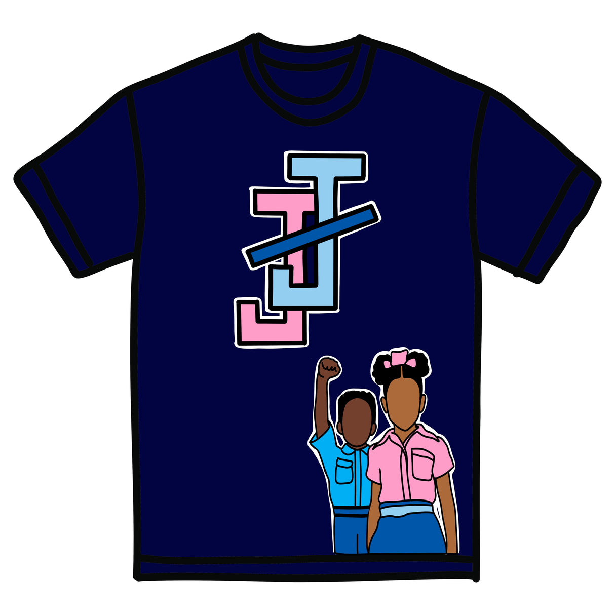 Jack & Jill Tee Navy
