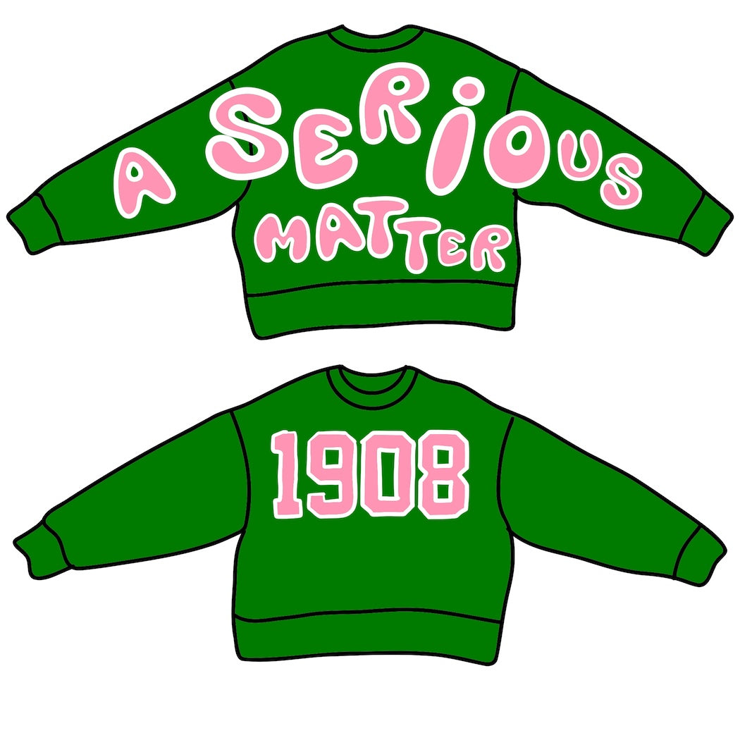 AKA "A SERIOUS MATTER" Puffy Crewneck