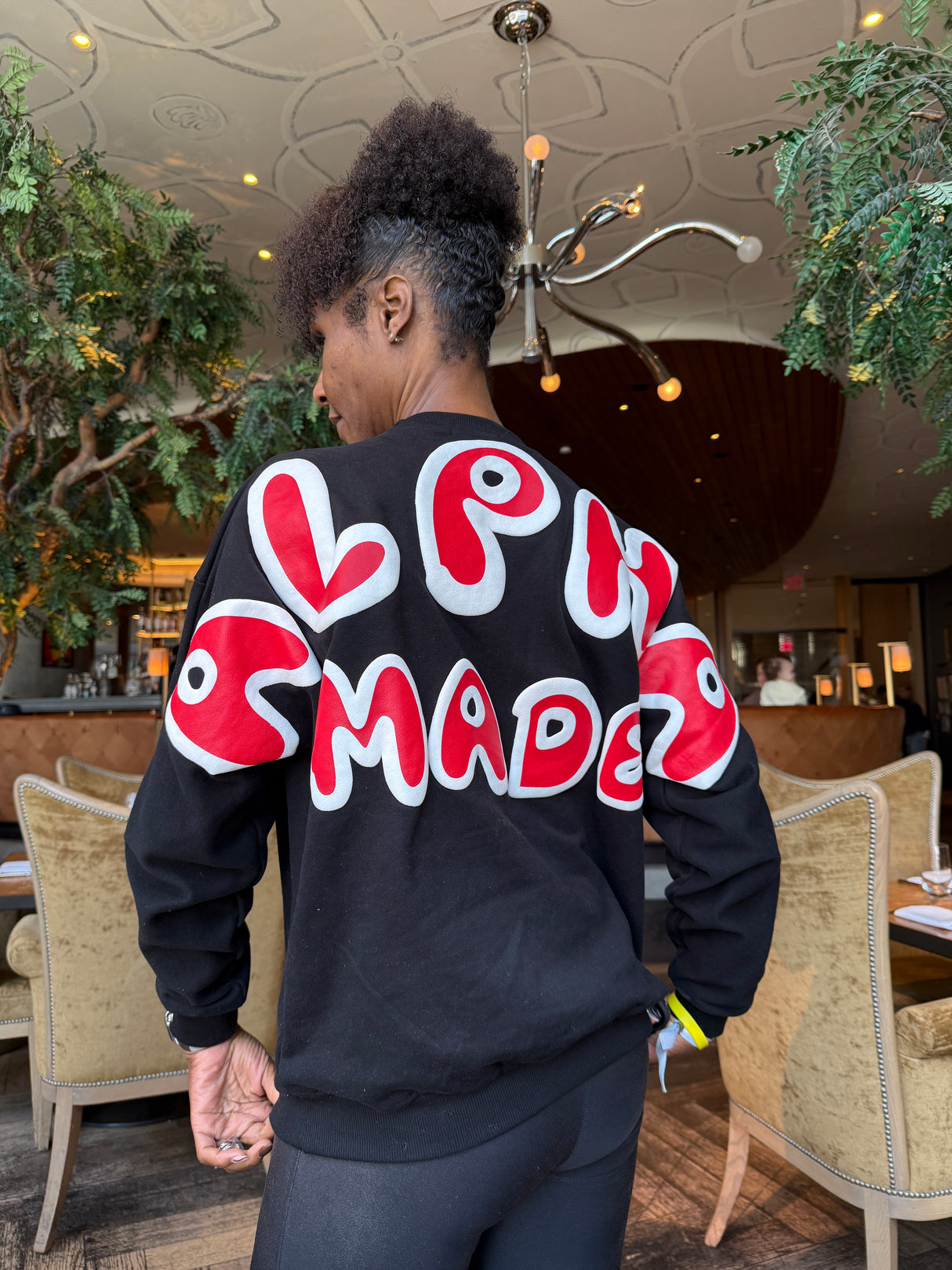 Delta ALPHA MADE Puffy Paint Crewneck