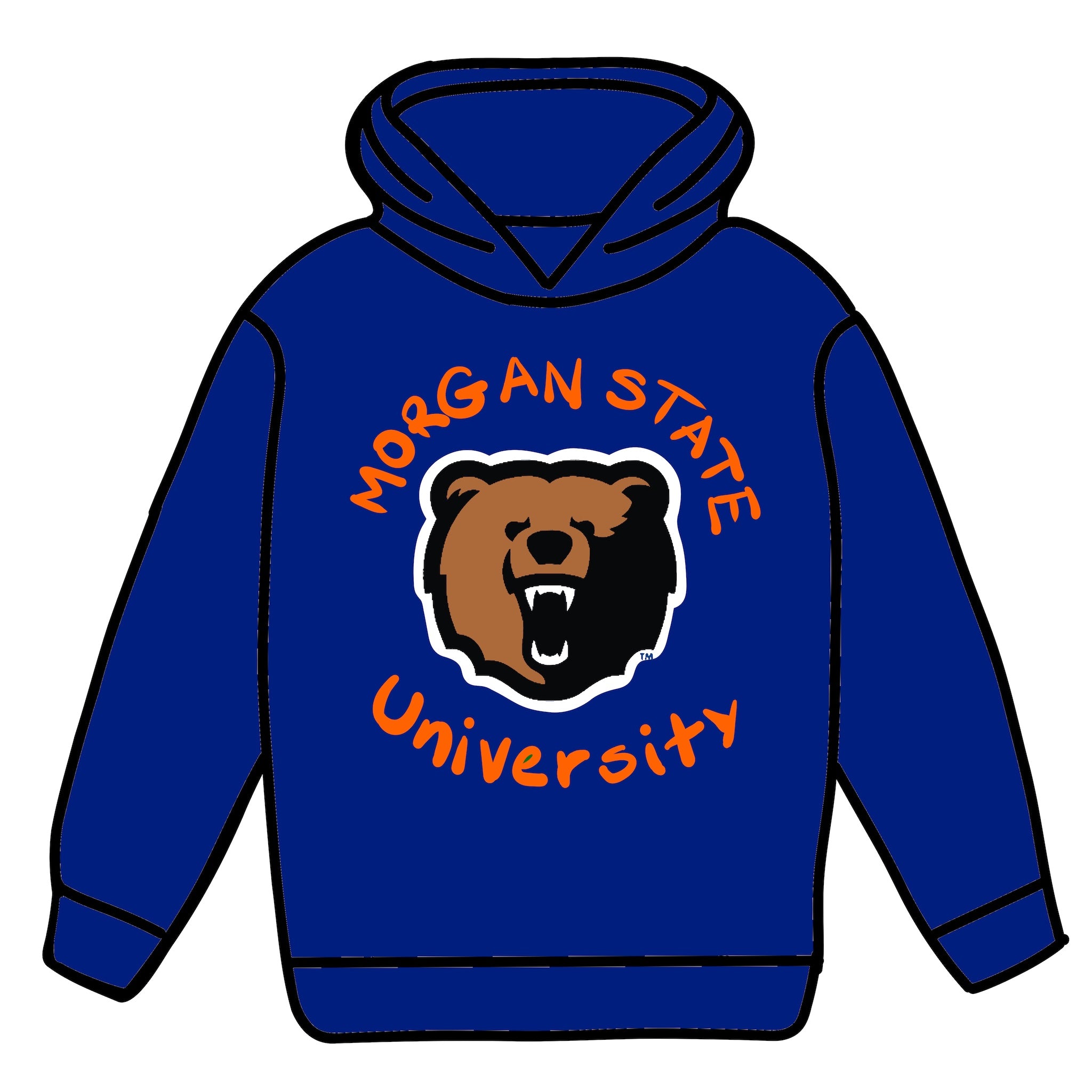 Morgan State Puffy Paint Hoodie